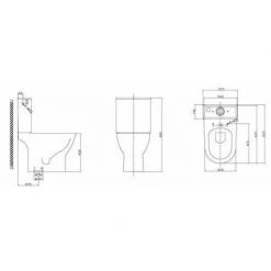 Λεκάνη δαπέδου Rimless TEMA TONIC 60x37 πίσω σιφόνι με κάλυμμα S/C Slim TON 3100 -Λεκάνες Εκπτώσεις lekanh dapedoy rimless tema tonic 60x37 pisv sifoni me kalymma sc slim ton 3100 2