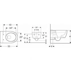 Λεκάνη κρεμαστή Rimless GEBERIT ICON 53x35,5 με S/C κάλυμμα -Λεκάνες Εκπτώσεις lekanh kremasth rimless geberit icon 53x355 me sc kalymma 2