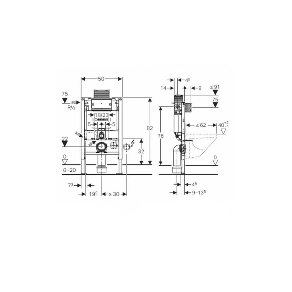 Καζανάκι εντοιχισμού (12 Cm - Γυψοσανίδα) κρεμαστής λεκάνης GEBERIT OMEGA LINE 111.003.00.1 2 Καζανάκι εντοιχισμού (12 Cm - Γυψοσανίδα) κρεμαστής λεκάνης GEBERIT OMEGA LINE 111.003.00.1 - Image 2
