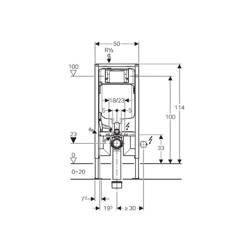 Καζανάκι εντοιχισμού (8 Cm - Γυψοσανίδα) κρεμαστής λεκάνης GEBERIT SIGMA LINE 111.796.00.1 2 Καζανάκι εντοιχισμού (8 Cm - Γυψοσανίδα) κρεμαστής λεκάνης GEBERIT SIGMA LINE 111.796.00.1 - Image 2