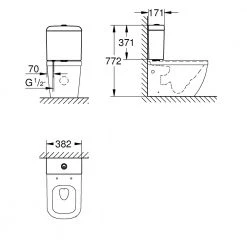 Καζανάκι με κάτω παροχή GROHE EURO 39332000 -Λεκάνες Εκπτώσεις καζανάκι με κάτω παροχή grohe euro 39332000 2