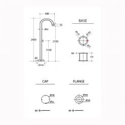 Κολώνα σταθερής ντουζιέρας εξωτερικού χώρου - Πισίνας KARAG PYLON NERO -Λεκάνες Εκπτώσεις κολώνα σταθερής ντουζιέρας εξωτερικού χώρου πισίνας karag pylon 2