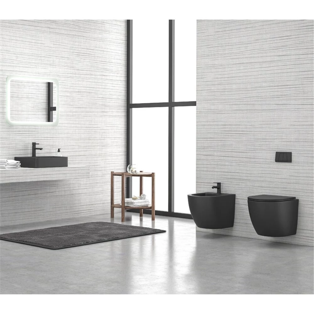 Λεκάνη κρεμαστή Rimless με κάλυμμα S/C μαύρο ματ KARAG MILOS LT046ENR-MB 2 Λεκάνη κρεμαστή Rimless με κάλυμμα S/C μαύρο ματ KARAG MILOS LT046ENR-MB - Image 2