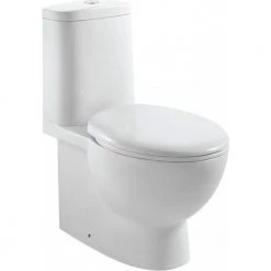 Λεκάνη δαπέδου BTW KARAG APHRO CT 1092 διπλής εξόδου κομπλέ σετ με κάλυμμα Soft Close 65 Cm