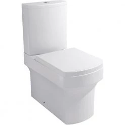 Λεκάνη δαπέδου BTW KARAG CUTIE CT 1094 διπλής εξόδου κομπλέ σετ με κάλυμμα Soft Close 61 Cm