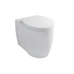 Λεκάνη δαπέδου BTW KARAG IMPRESSION CB 1030 διπλής εξόδου κομπλέ σετ με κάλυμμα Soft Close 54 Cm