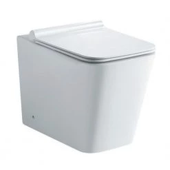 Λεκάνη δαπέδου BTW KARAG LT 003D Rimless 60x35cm πίσω σιφώνι με κάλλυμα UF Soft Close