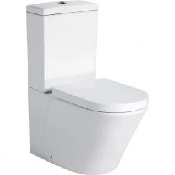 Λεκάνη δαπέδου BTW KARAG SORRENTO CT 1088 πίσω σιφώνι κομπλέ σετ με κάλυμμα Soft Close 70 Cm