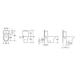 Εξώφυλλο -Λεκάνες Εκπτώσεις λεκάνη δαπέδου karag square cy 121 66x36cm κάτω σιφώνι με κάλλυμα soft close κομπλέ σετ 1