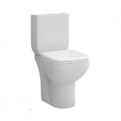 Λεκάνη δαπέδου KARAG SQUARE CY 121 66x36cm κάτω σιφώνι με κάλλυμα Soft Close κομπλέ σετ