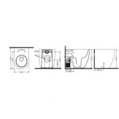 Λεκάνη δαπέδου Rimless BTW με κάλυμμα S/C KARAG NEW LUNA BTW2030R -Λεκάνες Εκπτώσεις λεκάνη δαπέδου rimless με κάλυμμα new luna karag 2