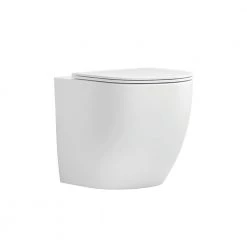 Λεκάνη δαπέδου Rimless με κάλυμμα S/C λευκή ματ KARAG MILOS LT2141D-RMW