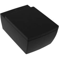 Λεκάνη κρεμαστή Rimless VILLEROY & BOCH MEMENTO.2 56x37,5 με κάλυμμα S/C Μαύρο ματ 4633R0S5