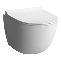 Λεκάνη κρεμαστή Rimless με κάλυμμα S/C 49,5 X 36 Cm VITRA SENTO 7747B003-0075 + 120-003R009 Λευκή