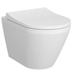 Λεκάνη κρεμαστή Rimless με κάλυμμα S/C 54 X 35,5 Cm VITRA INTEGRA 7060B003-0075 + 110-003R019 Λευκή