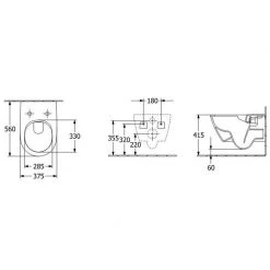 Λεκάνη κρεμαστή Rimless  με κάλυμμα S/C VILLEROY & BOCH SUBWAY 2.0 56x37,5 Μαύρη ματ 5614R0S5 SET -Λεκάνες Εκπτώσεις λεκάνη κρεμαστή rimless με κάλυμμα s c villeroy boch subway 20 56x375 μαύρη ματ 5614r0s5 set 1