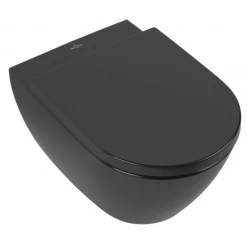 Λεκάνη κρεμαστή Rimless  με κάλυμμα S/C VILLEROY & BOCH SUBWAY 2.0 56x37,5 Μαύρη ματ 5614R0S5 SET