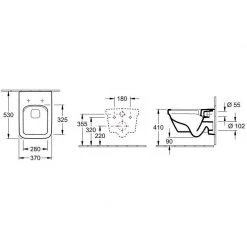 Λεκάνη κρεμαστή Rimless VILLEROY & BOCH ARCHITECTURA 53x37 με κάλυμμα S/C 5685HR01 -Λεκάνες Εκπτώσεις λεκάνη κρεμαστή villeroy boch architectura 53x37 με κάλυμμα s c 5685hr01 2
