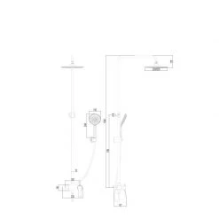 Μπαταρία σταθερού ντους λευκή ματ με χρυσό ANDARE KARAG WNW33R98PH-B -Λεκάνες Εκπτώσεις μπαταρία σταθερού ντους λευκή ματ με χρυσό andare karag 3