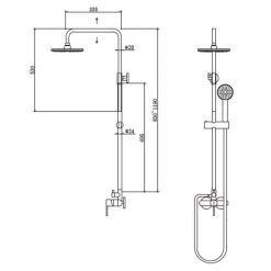 Μπαταρία σταθερού ντους μαύρη ματ KARAG ARTEMIS CF031M-NR -Λεκάνες Εκπτώσεις μπαταρία σταθερού ντους μαύρη ματ artemis karag 3