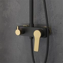 Μπαταρία σταθερού ντους μαύρη ματ με χρυσό ANDARE KARAG WNW33R98PA-B -Λεκάνες Εκπτώσεις μπαταρία σταθερού ντους μαύρη ματ με χρυσό andare karag 2