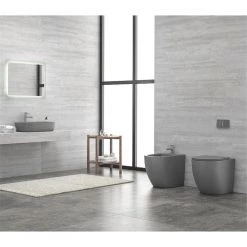 Μπιντέ δαπέδου γκρι ματ KARAG MILOS LT2141C-MDG