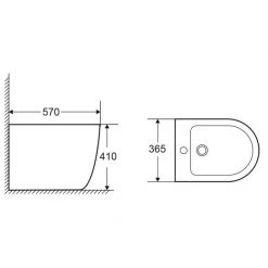 Μπιντέ δαπέδου λευκό ματ KARAG MILOS LT2141C-MW -Λεκάνες Εκπτώσεις μπιντέ δαπέδου λευκό ματ milos karag 2