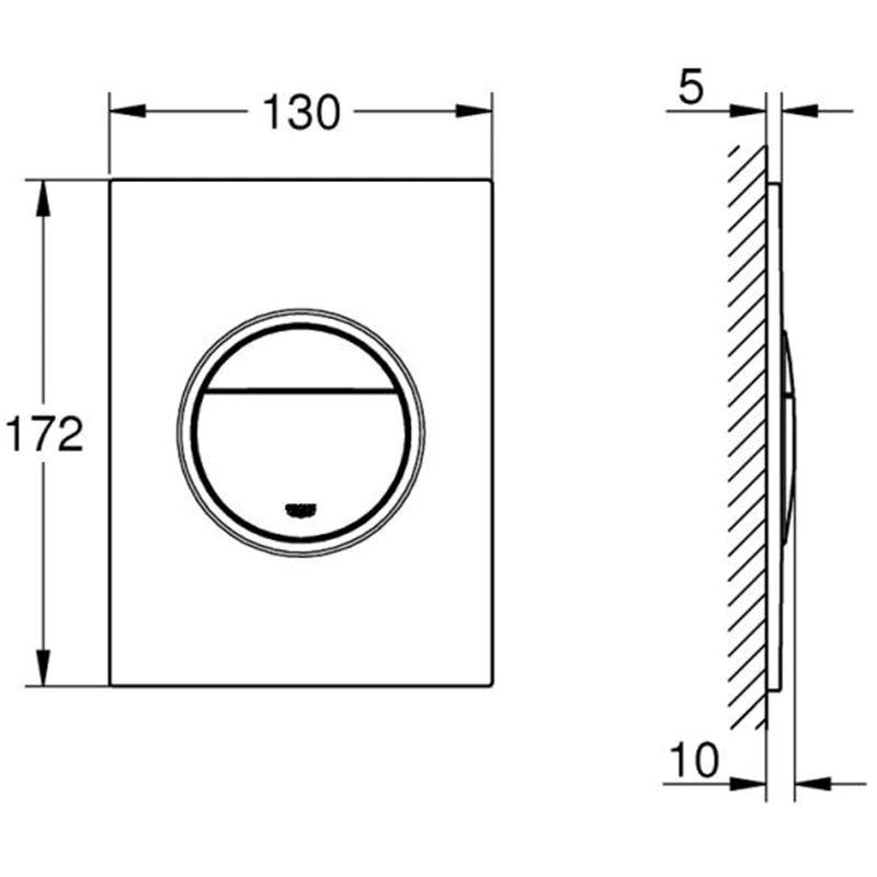 Πλακέτα ενεργοποίησης για καζανάκι GROHE NOVA COSMOPOLITAN S 37601DL0 Brushed Warm Sunset 2 Πλακέτα ενεργοποίησης για καζανάκι GROHE NOVA COSMOPOLITAN S 37601DL0 Brushed Warm Sunset - Image 2