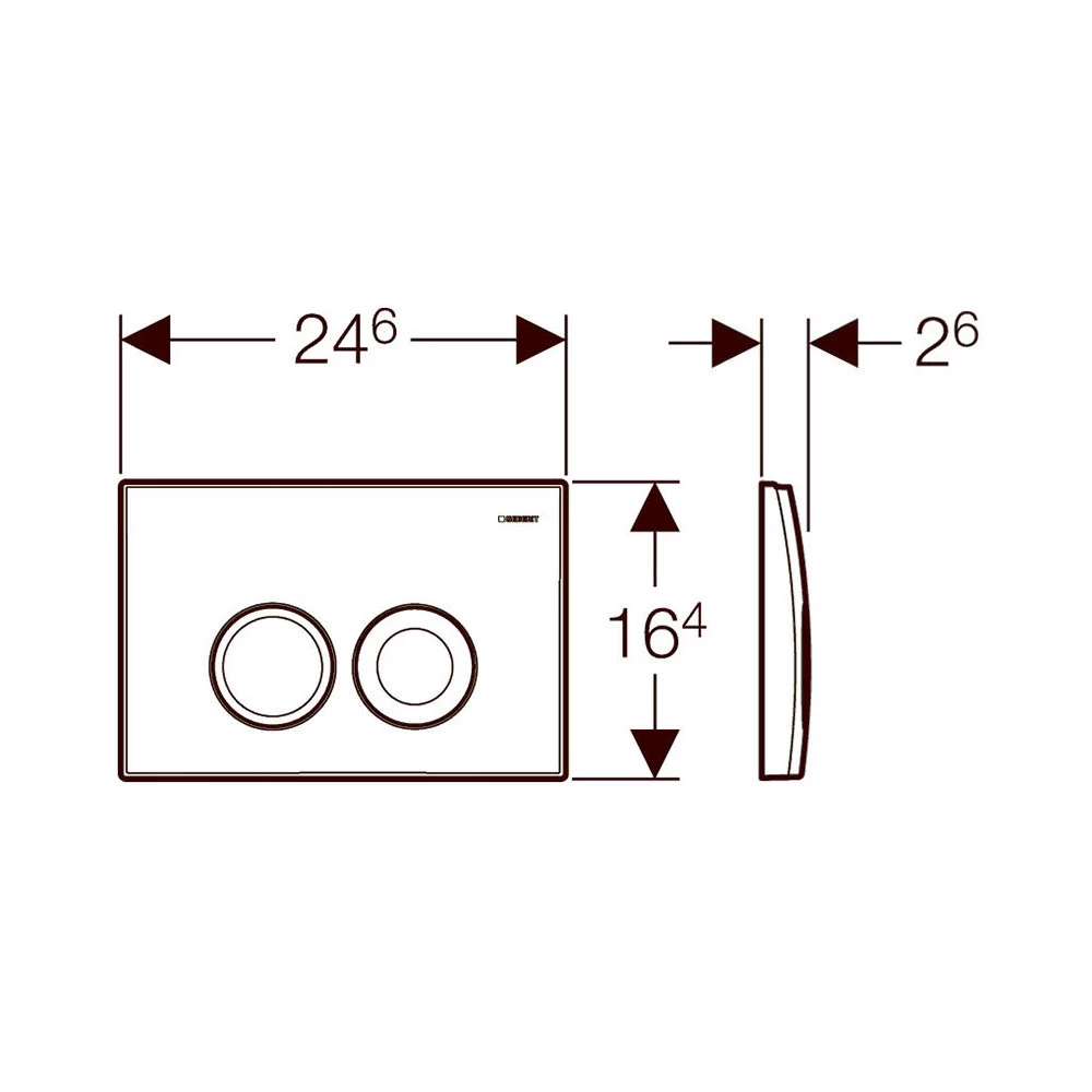 Πλακέτα ενεργοποίησης καζανακίου GEBERIT DELTA 21 115.125.21.1 Χρωμέ Γυαλιστερή 2 Πλακέτα ενεργοποίησης καζανακίου GEBERIT DELTA 21 115.125.21.1 Χρωμέ Γυαλιστερή - Image 2