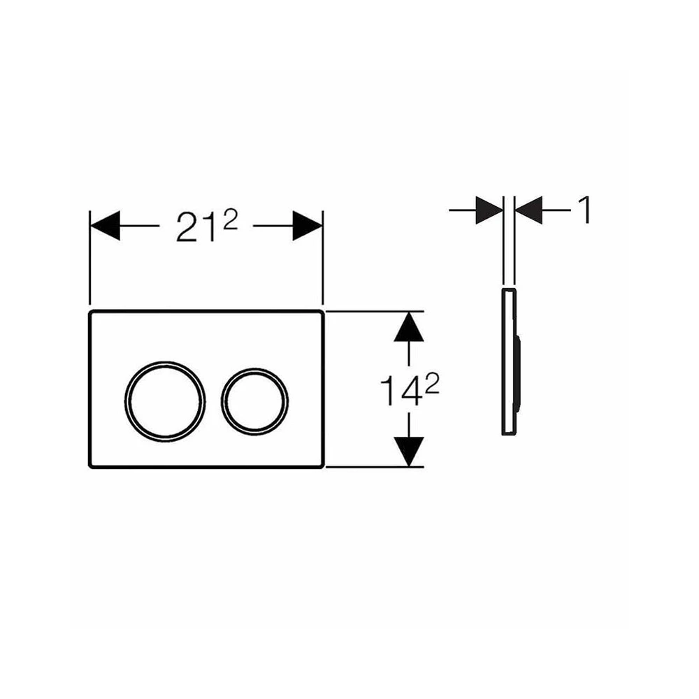 Πλακέτα ενεργοποίησης καζανακίου GEBERIT OMEGA 20 115.085.KM.1 Μαύρη - Χρωμέ Γυαλιστερό 2 Πλακέτα ενεργοποίησης καζανακίου GEBERIT OMEGA 20 115.085.KM.1 Μαύρη - Χρωμέ Γυαλιστερό - Image 2