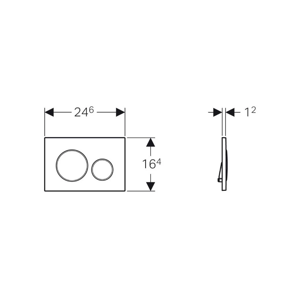 Πλακέτα ενεργοποίησης καζανακίου GEBERIT SIGMA 20 115.882.KH Χρωμέ Γυαλιστερή - Ματ 2 Πλακέτα ενεργοποίησης καζανακίου GEBERIT SIGMA 20 115.882.KH Χρωμέ Γυαλιστερή - Ματ - Image 2