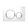 Πλακέτα ενεργοποίησης καζανακίου GEBERIT SIGMA 20 115.882.KJ Λευκή - Χρωμέ Γυαλιστερή