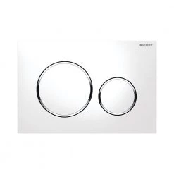 Πλακέτα ενεργοποίησης καζανακίου GEBERIT SIGMA 20 115.882.KJ Λευκή - Χρωμέ Γυαλιστερή
