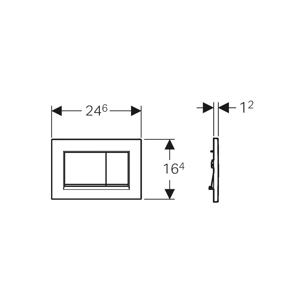 Πλακέτα ενεργοποίησης καζανακίου GEBERIT SIGMA 30 115.883.KN.1 Χρωμέ Ματ - Γυαλιστερή 2 Πλακέτα ενεργοποίησης καζανακίου GEBERIT SIGMA 30 115.883.KN.1 Χρωμέ Ματ - Γυαλιστερή - Image 2