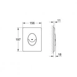 Πλακέτα ενεργοποίησης καζανακίου GROHE SKATE AIR 38505SH0 Λευκή -Λεκάνες Εκπτώσεις πλακέτα ενεργοποίησης καζανακίου grohe 11