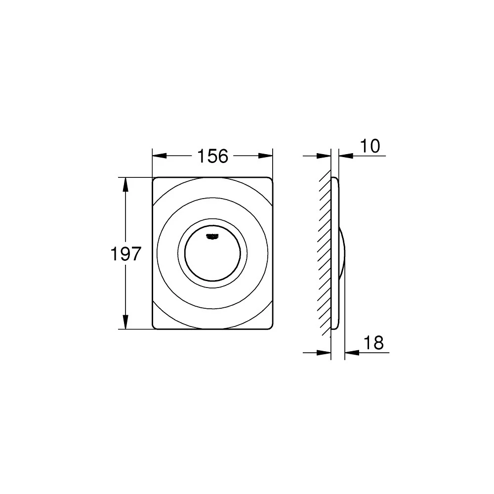 Πλακέτα ενεργοποίησης φλουσομέτρου GROHE SURF 37063000 2 Πλακέτα ενεργοποίησης φλουσομέτρου GROHE SURF 37063000 - Image 2