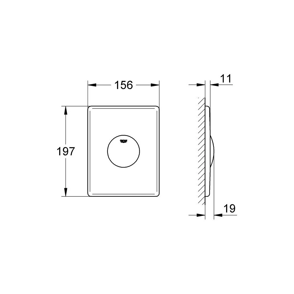 Πλακέτα ενεργοποίησης φλουσομέτρου GROHE SKATE 37547000 2 Πλακέτα ενεργοποίησης φλουσομέτρου GROHE SKATE 37547000 - Image 2