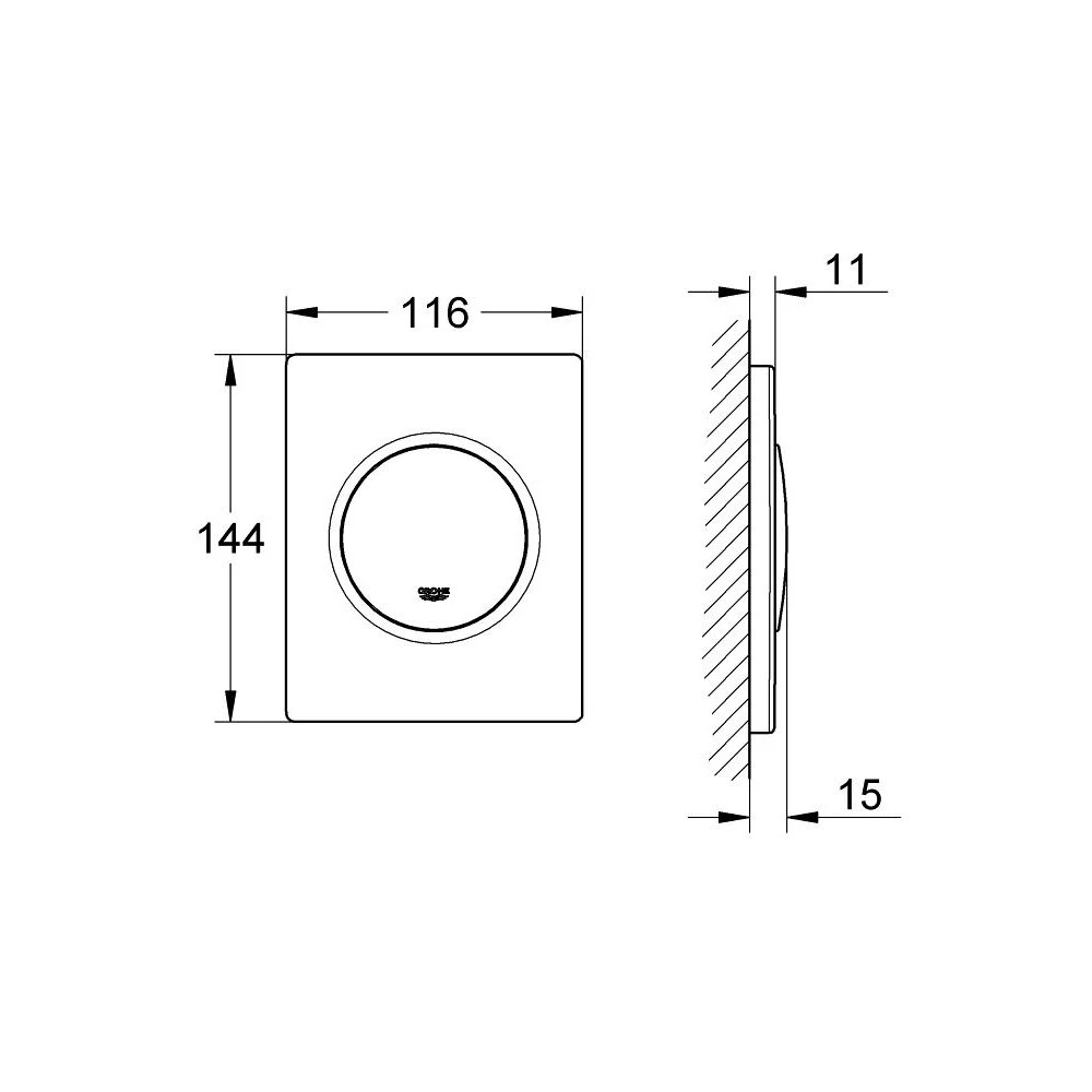 Πλακέτα ενεργοποίησης φλουσομέτρου GROHE NOVA 38804000 2 Πλακέτα ενεργοποίησης φλουσομέτρου GROHE NOVA 38804000 - Image 2
