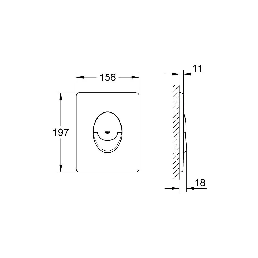 Πλακέτα ενεργοποίησης καζανακίου GROHE SKATE AIR 38505000 Χρωμέ γυαλιστερή 2 Πλακέτα ενεργοποίησης καζανακίου GROHE SKATE AIR 38505000 Χρωμέ γυαλιστερή - Image 2