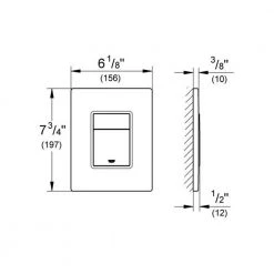 Πλακέτα ενεργοποίησης καζανακίου GROHE SKATE COSMOPOLITAN II 38732P00 Χρωμέ ματ -Λεκάνες Εκπτώσεις πλακέτα ενεργοποίησης καζανακίου grohe 7