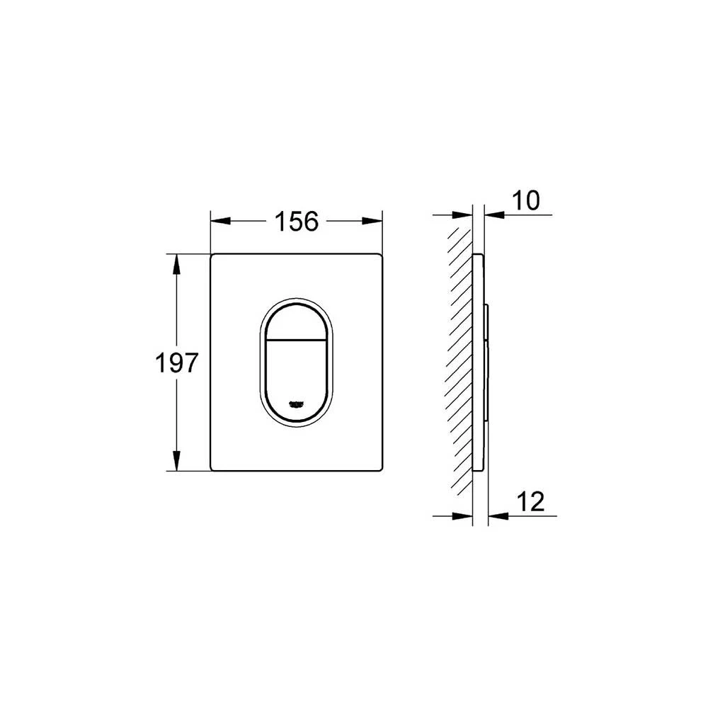 Πλακέτα ενεργοποίησης καζανακίου GROHE ARENA II 38844000 χρωμέ γυαλιστερό 3 Πλακέτα ενεργοποίησης καζανακίου GROHE ARENA II 38844000 χρωμέ γυαλιστερό - Image 3