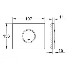 Πλακέτα ενεργοποίησης καζανακίου GROHE NOVA COSMOPOLITAN 38765000 Χρωμέ γυαλιστερό -Λεκάνες Εκπτώσεις πλακέτα ενεργοποίησης καζανακίου grohe nova cosmopolitan 38765000 χρωμέ γυαλιστερό 4