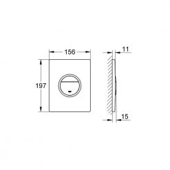 Πλακέτα ενεργοποίησης καζανακίου GROHE NOVA COSMOPOLITAN 38809000 Χρωμέ γυαλιστερή με φώς -Λεκάνες Εκπτώσεις πλακέτα ενεργοποίησης καζανακίου grohe nova cosmopolitan 38809000 χρωμέ γυαλιστερή με φώς 3