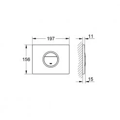 Πλακέτα ενεργοποίησης καζανακίου GROHE NOVA COSMOPOLITAN 38809000 Χρωμέ γυαλιστερή με φώς -Λεκάνες Εκπτώσεις πλακέτα ενεργοποίησης καζανακίου grohe nova cosmopolitan 38809000 χρωμέ γυαλιστερή με φώς 4