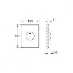 Εξώφυλλο -Λεκάνες Εκπτώσεις πλακέτα ενεργοποίησης καζανακίου grohe skate 38573000 χρωμέ γυαλιστερή 1