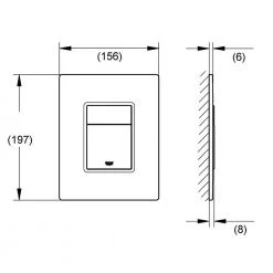 Πλακέτα ενεργοποίησης καζανακίου GROHE SKATE COSMOPOLITAN 38845KS0 Μαύρη κρυστάλλινη -Λεκάνες Εκπτώσεις πλακέτα ενεργοποίησης καζανακίου grohe skate cosmopolitan 38845ks0 μαύρη κρυστάλλινη 3