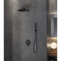 Σετ μπαταρίας εντοιχισμού ντους μαύρο ματ ARTEMIS KARAG SO510-NR