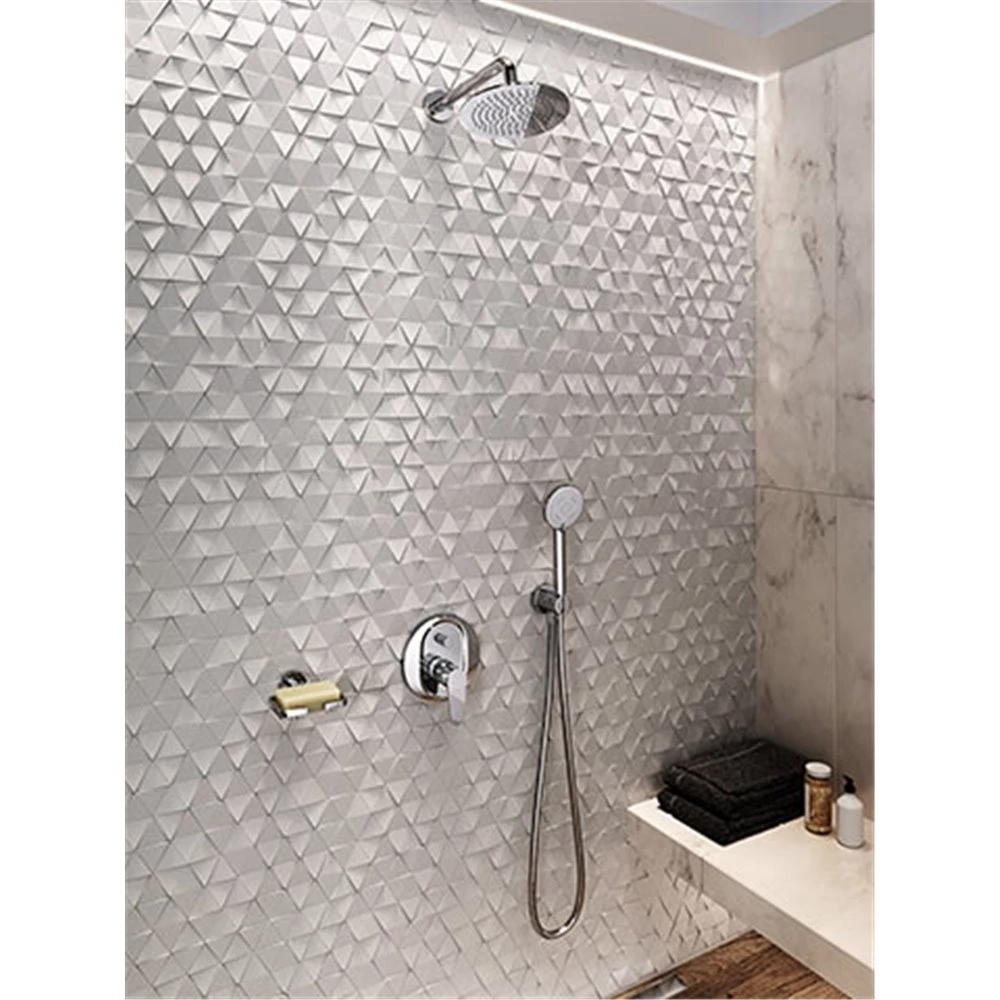 Σετ μπαταρίας εντοιχισμού ντους με μίκτη 4 δρόμων ALGEO FERRO BAG7P-SET1-S 2 Σετ μπαταρίας εντοιχισμού ντους με μίκτη 4 δρόμων ALGEO FERRO BAG7P-SET1-S - Image 2