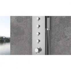 Στήλη ντούς υδρομασάζ KARAG GRANDE ELEA 9901 Inox 165x20 6 Στήλη ντούς υδρομασάζ KARAG GRANDE ELEA 9901 Inox 165x20 -Λεκάνες Εκπτώσεις στήλη ντούς υδρομασάζ karag 9901 ino x 165 x 20 2