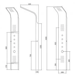 Στήλη ντούς υδρομασάζ KARAG GRANDE ELEA 9901 Inox 165x20 7 Στήλη ντούς υδρομασάζ KARAG GRANDE ELEA 9901 Inox 165x20 -Λεκάνες Εκπτώσεις στήλη ντούς υδρομασάζ karag 9901 ino x 165 x 20 3
